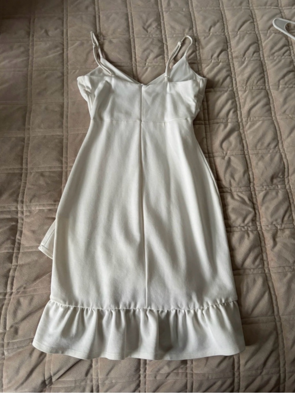 Lulus White Ruffle Hem Dress - Picture 6 of 6